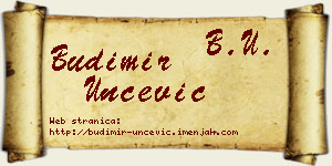 Budimir Unčević vizit kartica